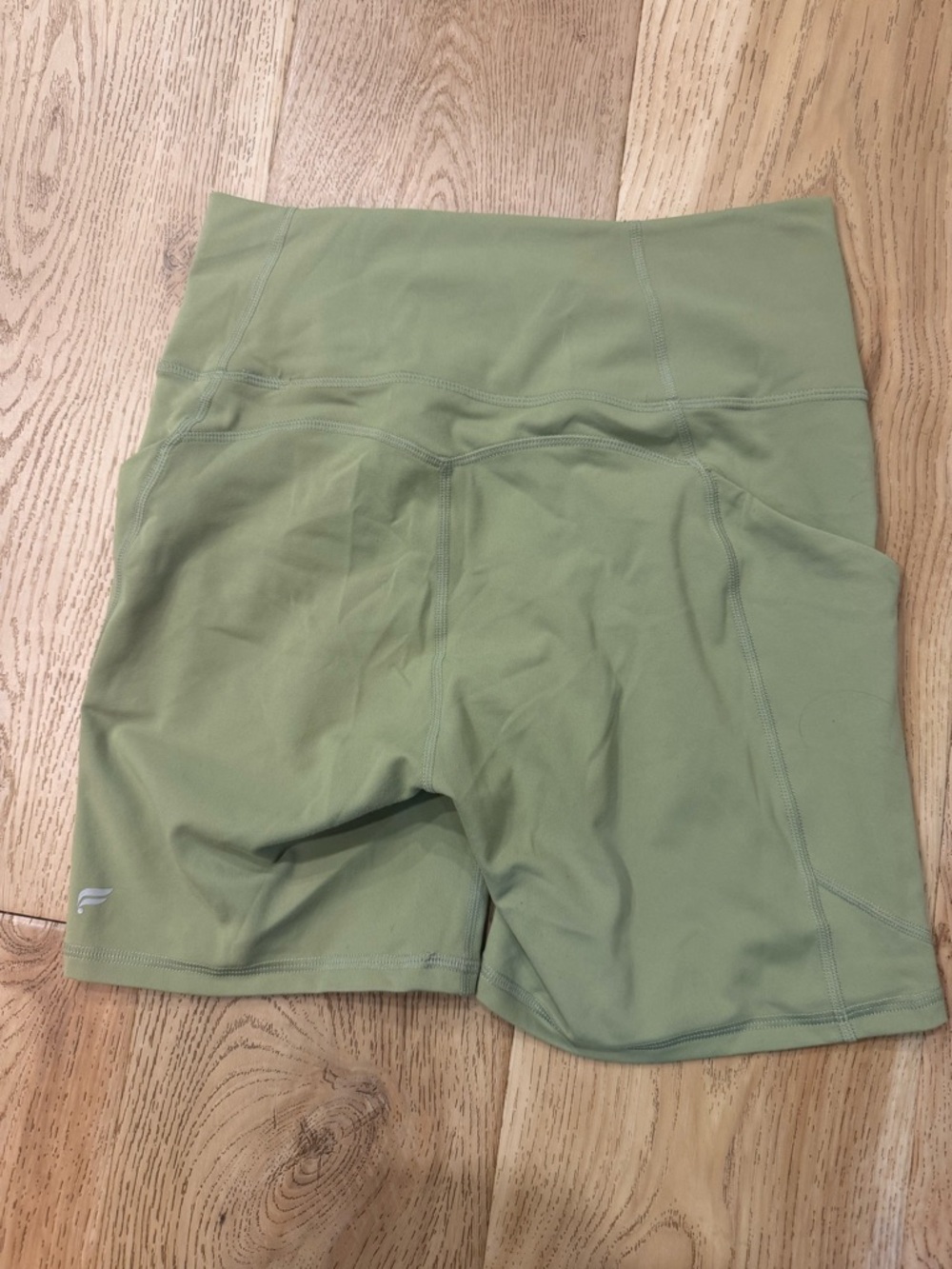 Fabletics High-Waist Green Athletic Shorts